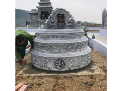 Thi công mộ đá tròn giá rẻ hợp phong thủy tại công ty Thức Hạnh