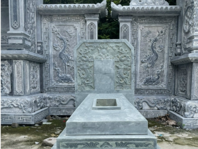 Thi công mộ đá tam cấp đẹp, giá rẻ, tinh xảo tại Thức Hạnh