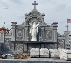 LĂNG MỘ CÔNG GIÁO - ĐÁ XANH ĐEN THANH HOÁ - MẪU 09