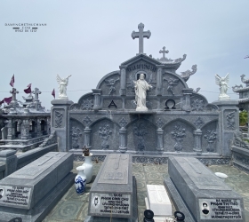 LĂNG MỘ CÔNG GIÁO - LÀM BẰNG ĐÁ XANH ĐEN THANH HOÁ - MẪU 10