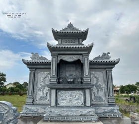 LĂNG THỜ ĐÁ - LÀM BẰNG ĐÁ XANH ĐEN THANH HOÁ - MẪU 03