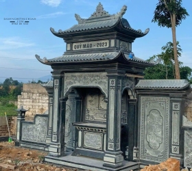 LĂNG THỜ ĐÁ - LÀM BẰNG ĐÁ XANH RÊU THANH HOÁ - MẪU 02