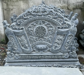 CUỐN THƯ BÌNH PHONG - LÀM BẰNG ĐÁ XANH ĐEN - MẪU 02