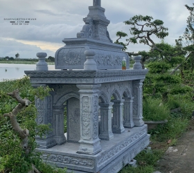 LĂNG ĐÁ CÔNG GIÁO - LÀM BẰNG ĐÁ XANH ĐEN - MẪU 04