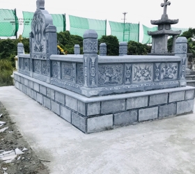 KHU LĂNG MỘ CÔNG GIÁO - LÀM BẰNG ĐÁ XANH ĐEN THANH HOÁ - MẪU 07