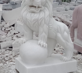 SƯ TỬ ĐÁ - LÀM BẰNG ĐÁ CẨM THẠCH - MẪU 01