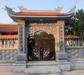 CỔNG NHÀ THỜ - LÀM BẰNG ĐÁ XANH ĐEN THANH HOÁ - MẪU 01