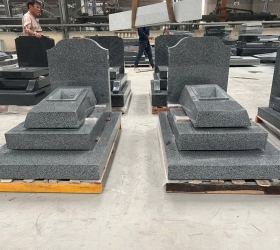 MỘ ĐÁ MỸ NGHỆ TAM CẤP - MẪU 03