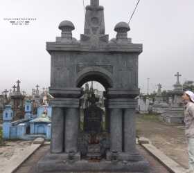 LĂNG MỘ CÔNG GIÁO - ĐÁ XANH ĐEN THANH HOÁ - MẪU 06