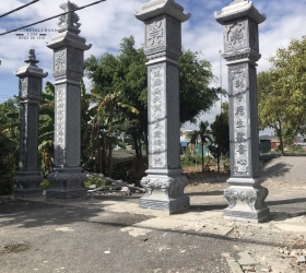 CỔNG TỨ TRỤ - LÀM BẰNG ĐÁ XANH ĐEN THANH HOÁ - MẪU 01