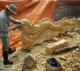 RỒNG ĐÁ - LÀM BẰNG ĐÁ VÀNG - MẪU 01