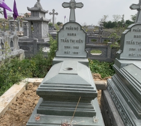 MỘ TAM CẤP - ĐÁ XANH RÊU - MẪU 02