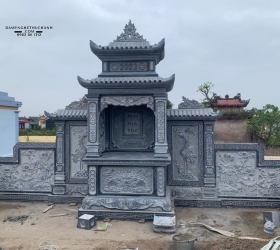 LĂNG THỜ CÁNH - ĐÁ MŨ NGHỆ XANH ĐEN