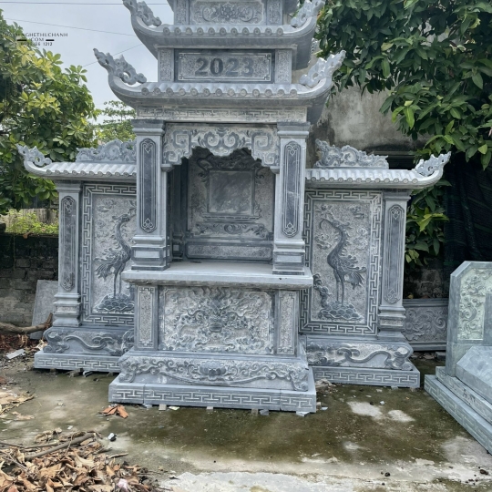 LĂNG CÁNH 3 MÁI - LÀM BẰNG ĐÁ XANH THANH HOÁ - MẪU 01