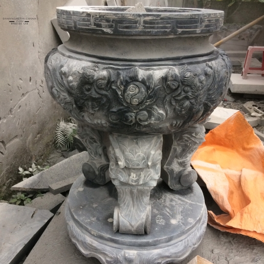 LƯ HƯƠNG ĐÁ - LÀM BẰNG ĐÁ XANH ĐEN 