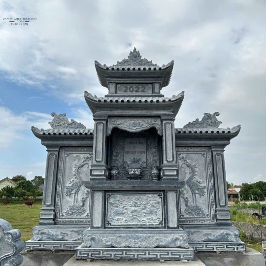 LĂNG THỜ ĐÁ - LÀM BẰNG ĐÁ XANH ĐEN THANH HOÁ - MẪU 03