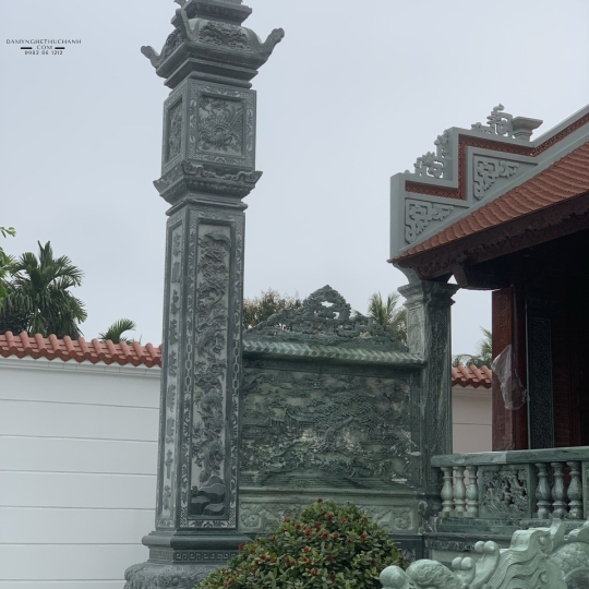 CỘT ĐỒNG TRỤ - ĐÁ XANH RÊU - MẪU 01